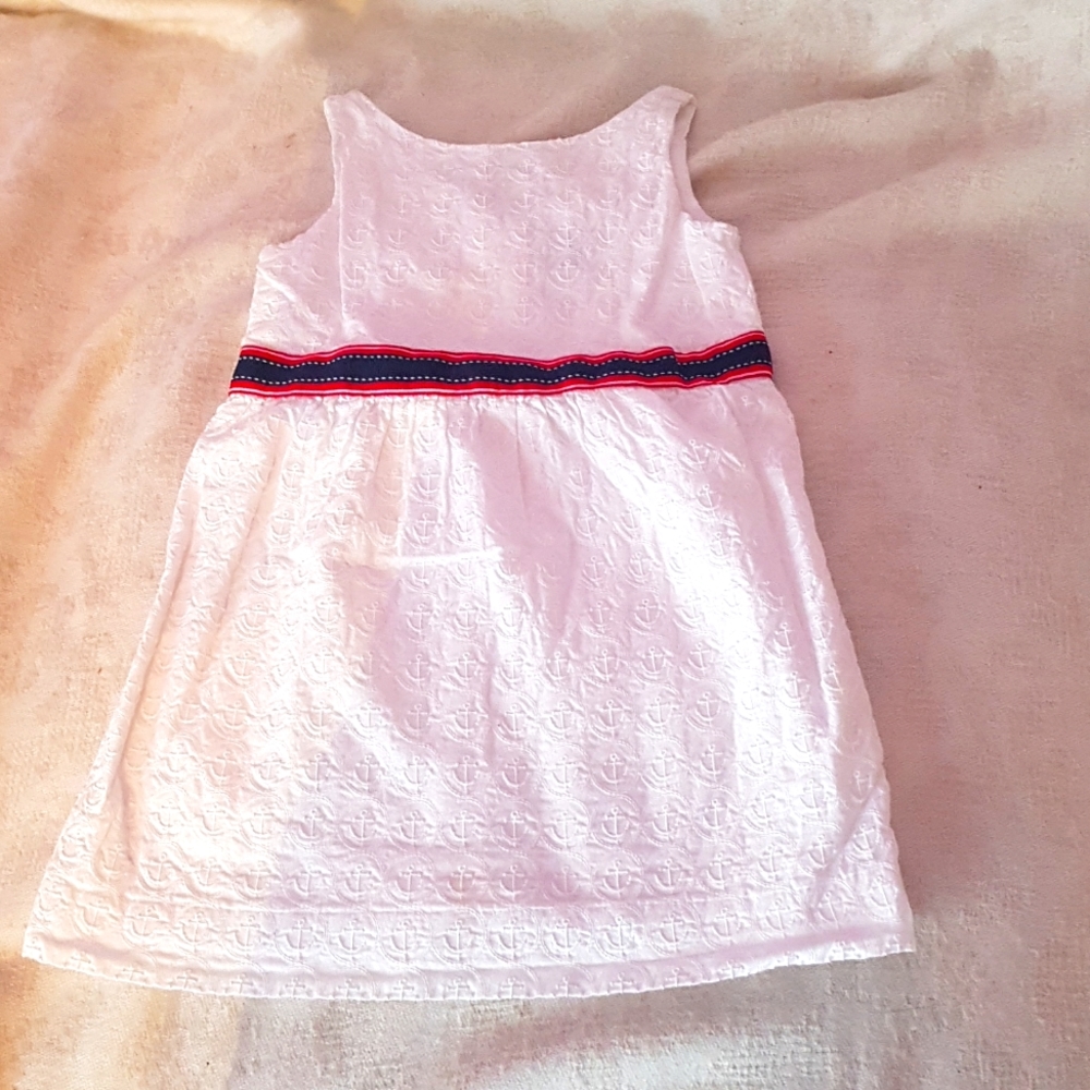 Janie and Jack white dress with ribbon belt